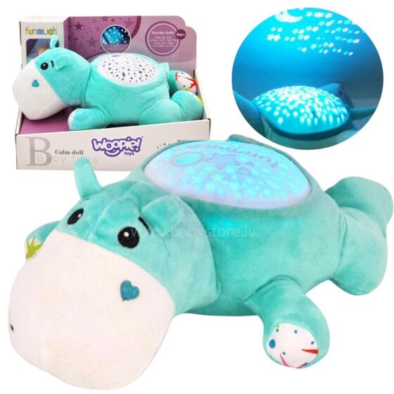 Мягкая игрушка WOOPIE BABY 2 в 1 Проектор Спящий Бегемот