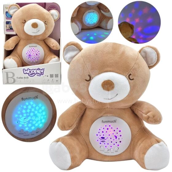 WOOPIE BABY 2in1 плюшевый мишка спящий проектор - 10 колыбельных