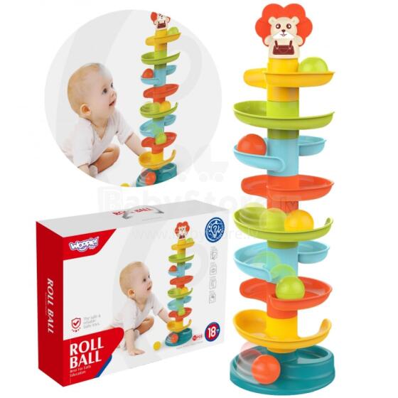WOOPIE BABY Spirālveida Bumbu Sliežu Komplekts + 6 Bumbiņas