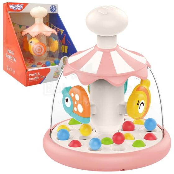 WOOPIE BABY Красочные животные Розовый волчок с шариками Карусель