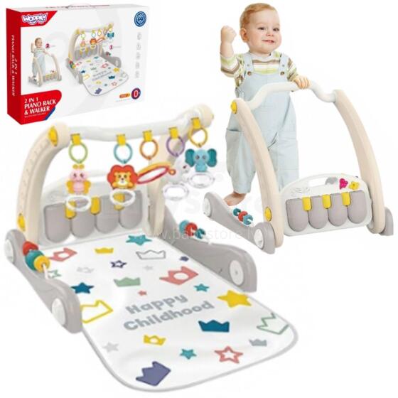Коврик WOOPIE BABY с толкателем Arch Pusher 2in1 Piano