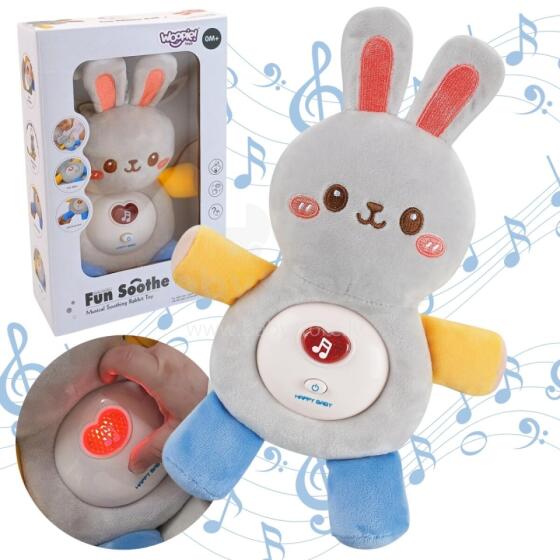 WOOPIE BABY Interactive Plush Toy for Babies Light Sound Bunny Sleeper Blue