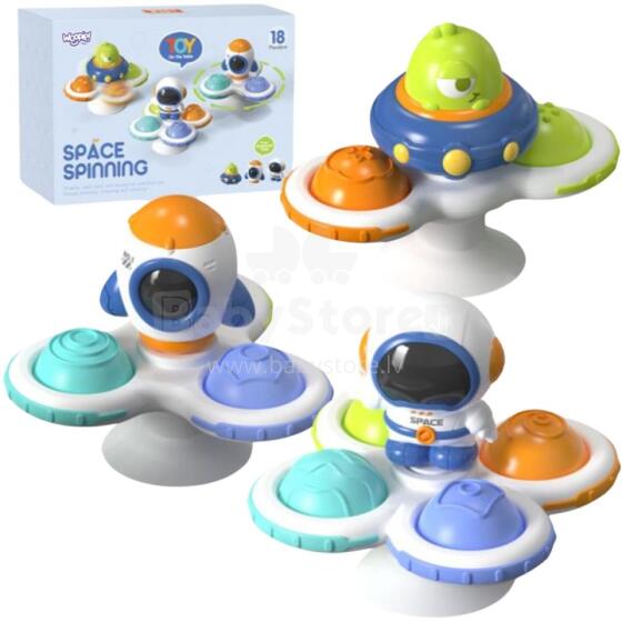 WOOPIE BABY Space Spinner Pop-it Sensory Toy Interchangeable 3 pcs.