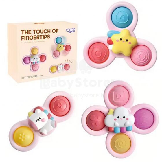 WOOPIE BABY Космический спиннер Pop-it, сенсорная игрушка, сменная, 3 шт., розового цвета.