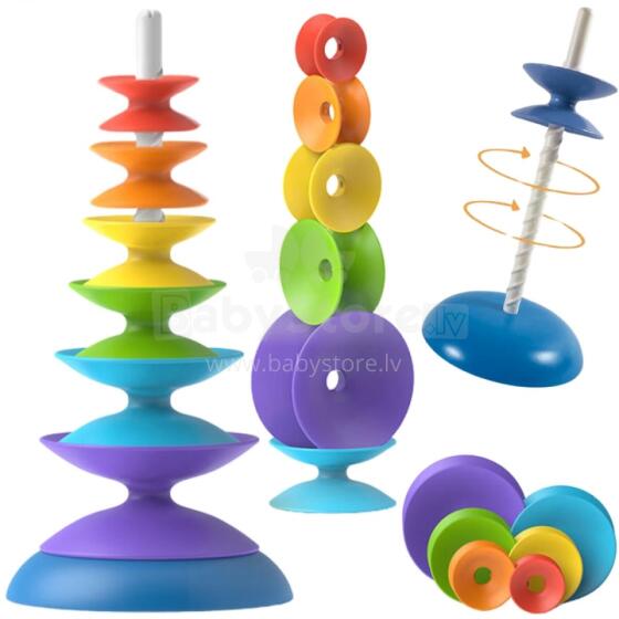 WOOPIE BABY Colorful Tower Puzzle Pyramid Educational 18m+
