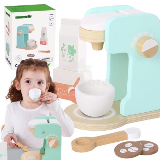 TOOKY TOY Wooden Coffee Maker Set for Children 7 pcs.