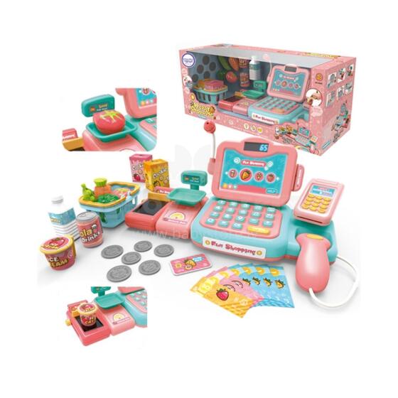 WOOPIE bērnu kases aparāta skenera svari ar mikrofonu + 24 piederumi.