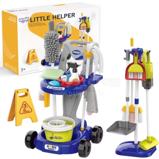 WOOPIE XXL Wheeled Cleaning Set 3in1 Trolley 29 pcs Blue