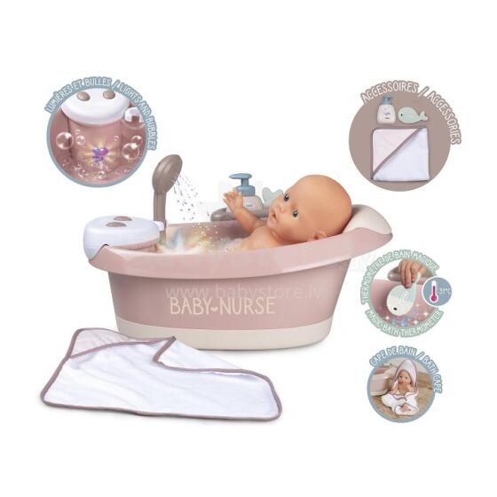 SMOBY Baby Nurse Bathtub with hydromassage, shower and light
