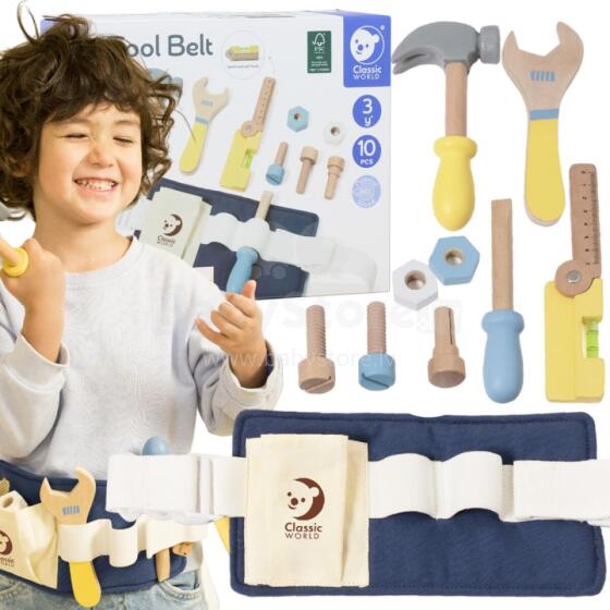 CLASSIC WORLD Little Handyman's Tool Belt Set 13 pcs. FSC