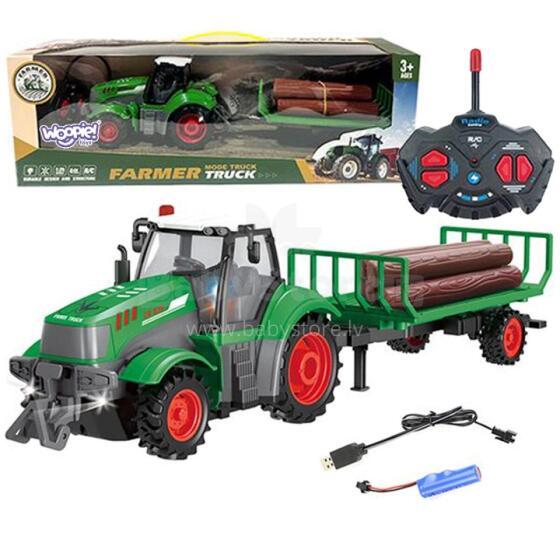 WOOPIE RC Remote Controlled Tractor with Trailer - Scale 1:24