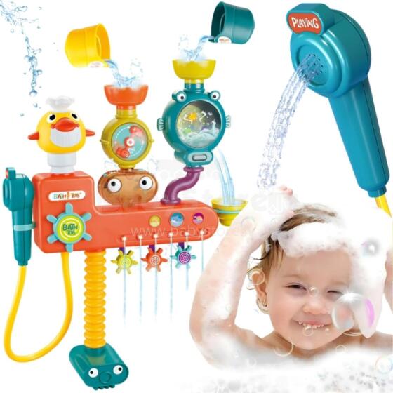 WOOPIE BABY vannas rotaļlieta jaucējkrāns dušas strūklaka pārplūdes pīle