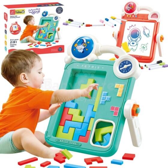 WOOPIE Двусторонняя доска для рисования, игра «Тетрис» 2 в 1