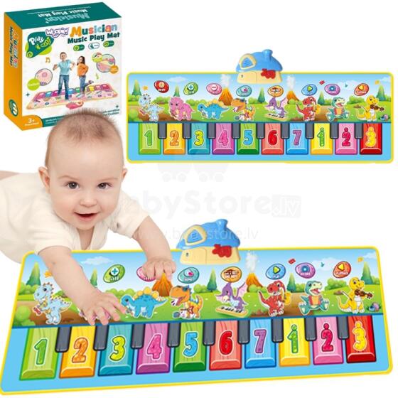 WOOPIE Musical Mat XXL Dinosaurs 2in1 Piano 8 Melodies 110cm