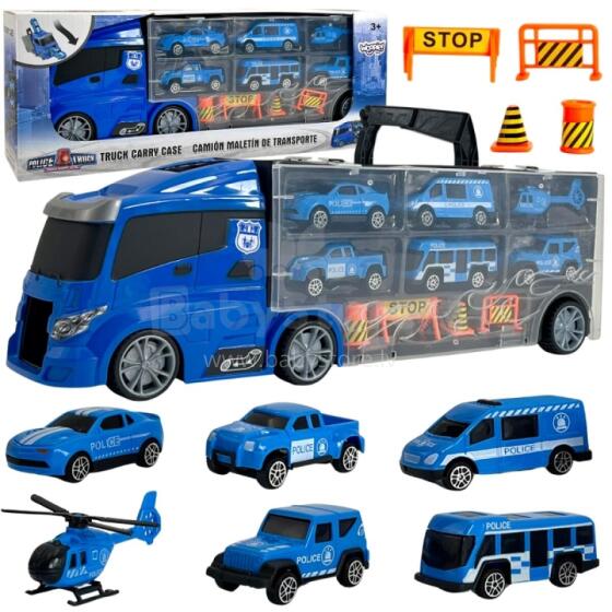 WOOPIE Set Truck Transporter 3in1 Blue Police