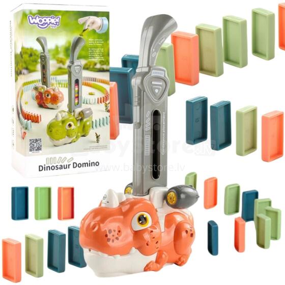 WOOPIE Electric Train Locomotive for Domino Blocks Dinosaur Orange - 8 pcs.