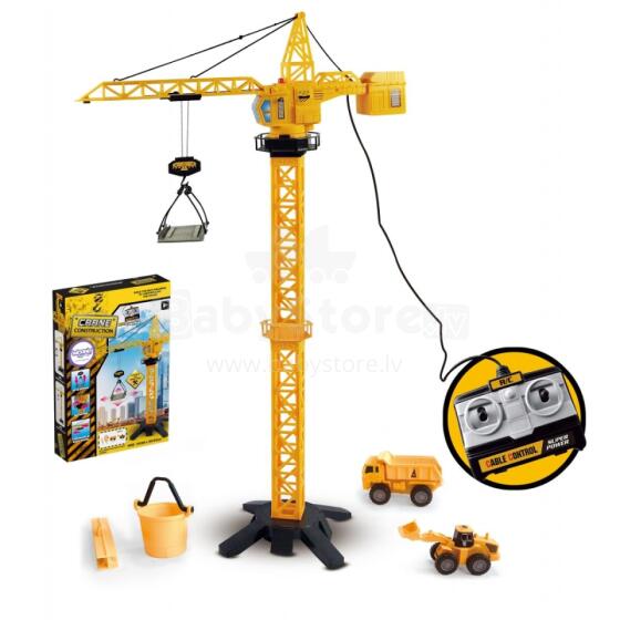 WOOPIE Tālvadības Celtnis 103 cm Tālvadības Kravas Ekskavators + 4 Piederumi
