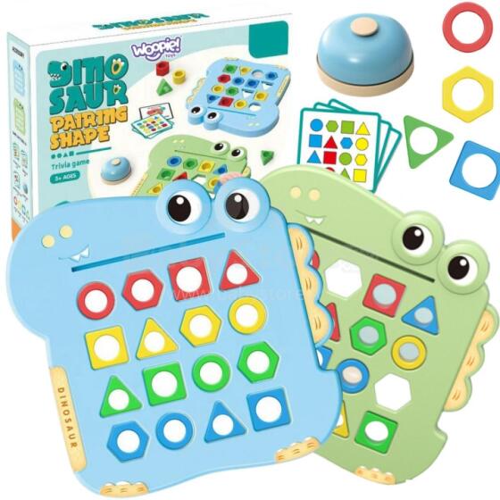 WOOPIE Montessori Puzzle Dinosaur Skill Game Match Shapes