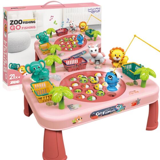 WOOPIE Аркадная игра Рыбалка Интерактивный стол Розовый