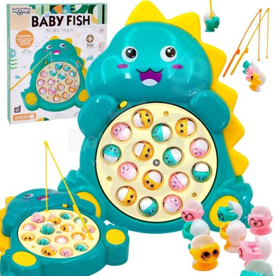 WOOPIE Set Fishing Arcade Game Green Dinosaur
