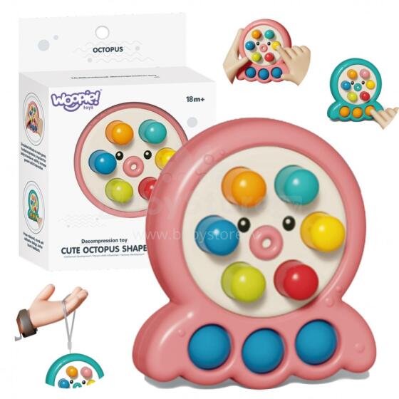 WOOPIE Skill Game Stick Kurmja Aukla Astoņkājis Rozā 2in1
