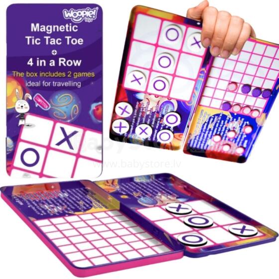 WOOPIE IQ Магнитная Стратегическая Игра 2в1 Крестики-Нолики + 4 в Линии МИНИ