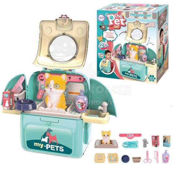 WOOPIE Kitty pārnēsājamais skaistumkopšanas salons 2in1 mugursomā