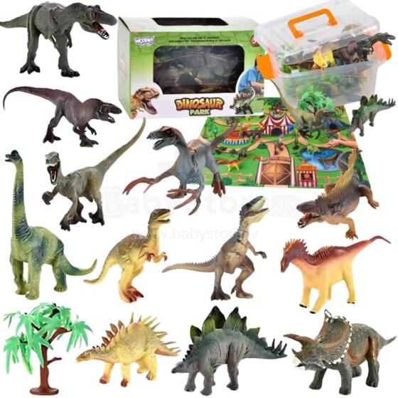 WOOPIE Dinosaur Park Set Figures + Mat and Accessories 23 pcs.