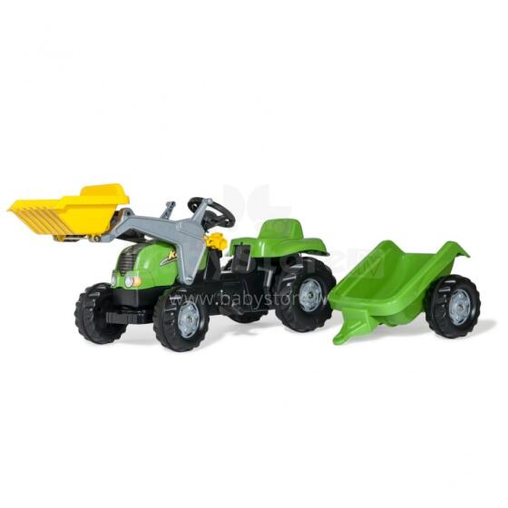 Rolly Toys rollyKid-X Pedal Tractor with Bucket and Trailer