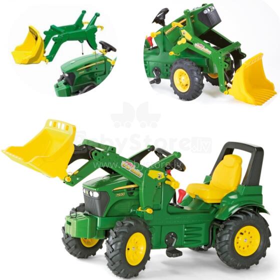Rolly Toys rollyFarmtrac John Deere 7930 - pedāļu traktors ar kausu, zaļš