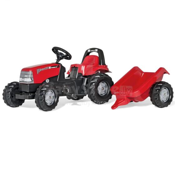 Rolly Toys rollyKid Case 1170 CVX Pedal Tractor with Trailer Case Red