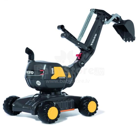 Rolly Toys Volvo rollyDigger pašgājējs ekskavators - rotējošs braucamais, melns