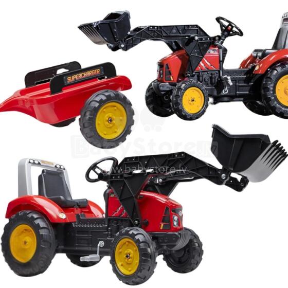 FALK Red Supercharger Pedal Tractor with Trailer from 3 Years