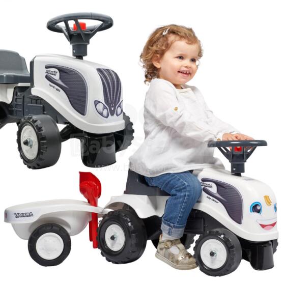 FALK Baby Valtra White Tractor with Trailer + accessories from 1 year