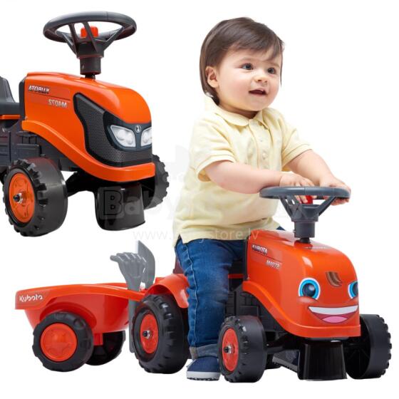 FALK Kubota Orange Tractor with Trailer + accessories from 1 year