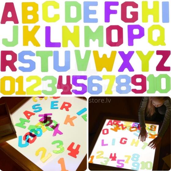MASTERKIDZ Transparent Numbers and Letters 38 pcs Montessori
