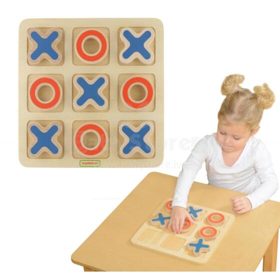 MASTERKIDZ Tic Tac Toe Wooden Game For Kids Logic Puzzle