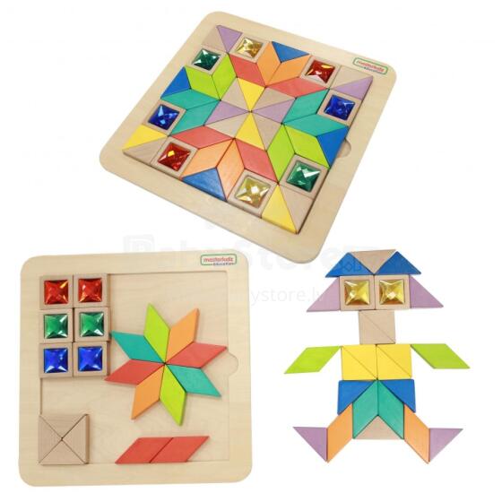 MASTERKIDZ Puzles Mozaīka Mācību Krāsas un Formas Tangram Montessori