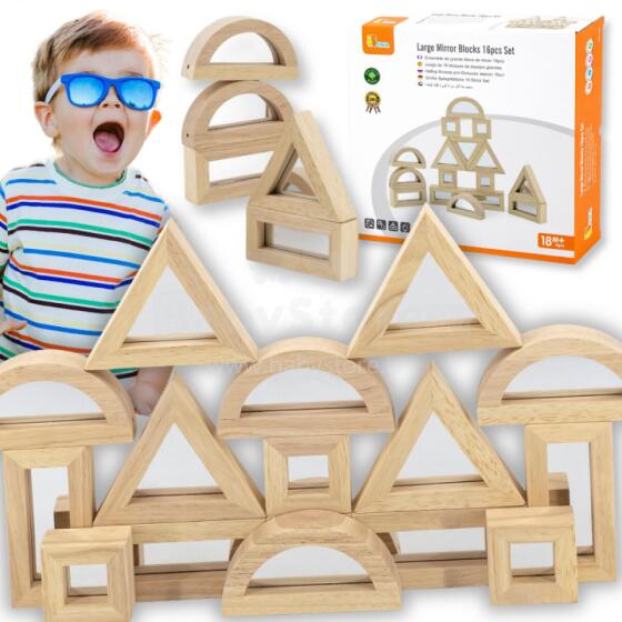 VIGA Wooden Mirror Blocks пазл 16 деталей