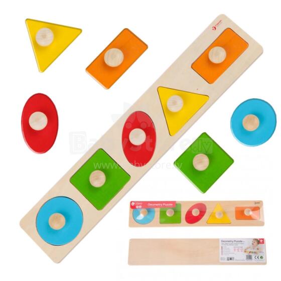 CLASSIC WORLD MONTESSORI puzle bērniem, kas mācās formas, figūras, krāsas, 7 gab.