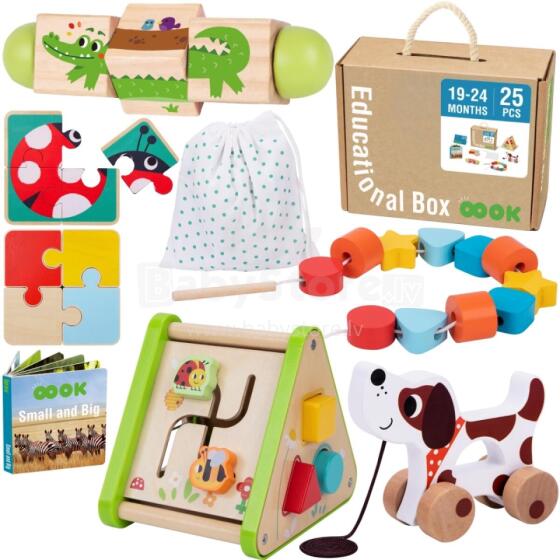TOOKY TOY Box XXL Montessori Educational Box 6in1 Sensory 19-24 Months