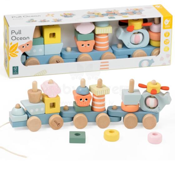 CLASSIC WORLD Montessori Koka puzle "Okeāna vilciens"