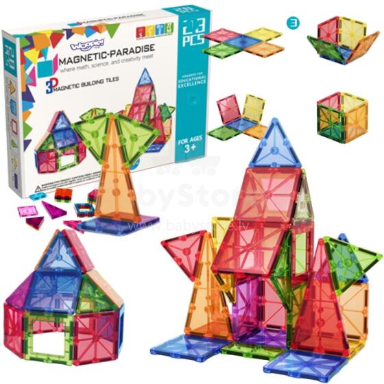 WOOPIE magnētiskie Montessori celtniecības klucīši 3D