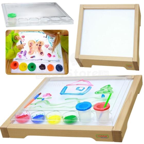 Сенсорная рамка MASTERKIDZ - светодиодная панель + прозрачный поддон для рисования