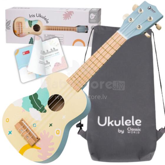 CLASSIC WORLD koka ukulele ģitāra bērniem, zila