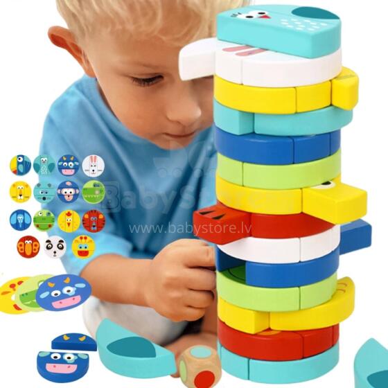 TOOKY TOY Игра на развитие навыков Блоки Животные Сертификат FSC