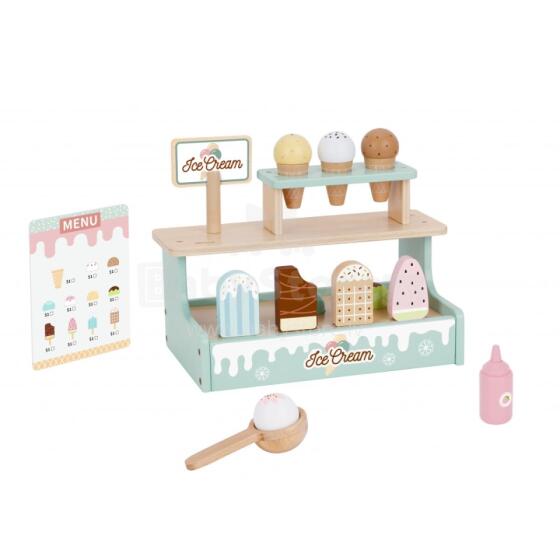 TOOKY TOY Ice Cream Stand Wooden Ice Cream Shop
