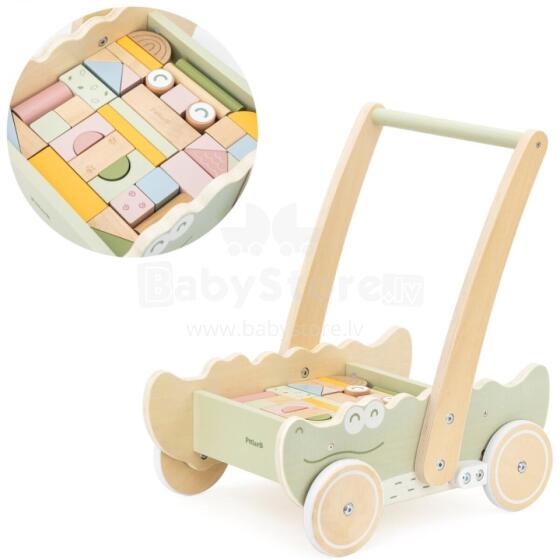 Viga Wooden Block Cart Pusher