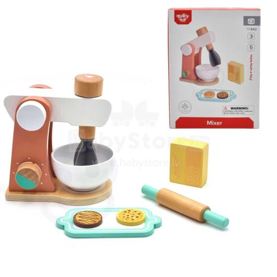 TOOKY TOY Wooden Mixer Set for Children + Accessories
