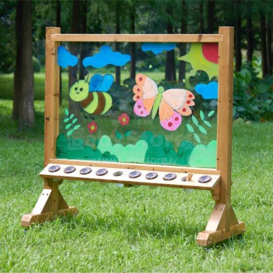MASTERKIDZ caurspīdīgs akrila krāsošanas dēlis + krūzītes